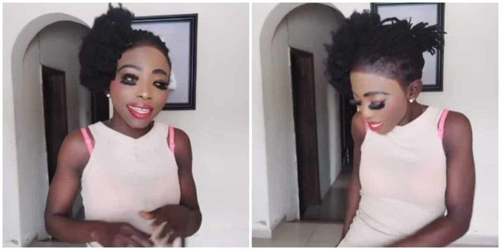 4067 video see how internet users are reactions to video of lady with loud foundation