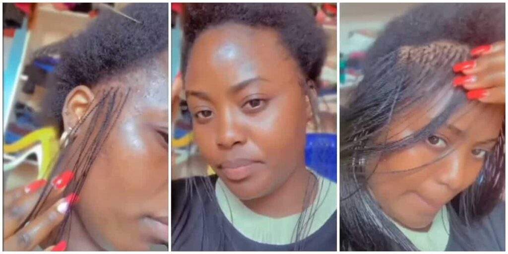 4070 watch trending video of woman installing million braids which has sparked reactions