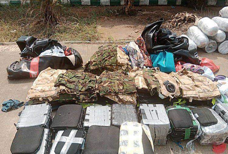 8731 lagos airport customs intercept police military uniforms weeks to 2023 election