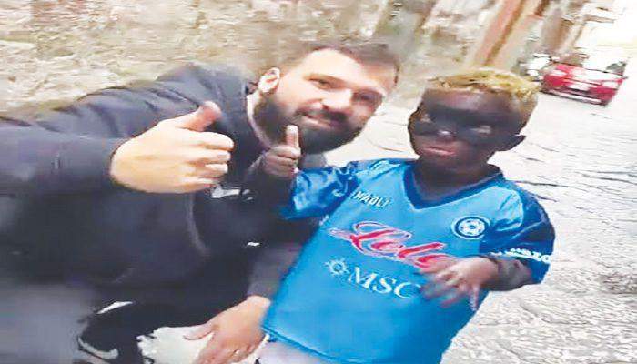 21373 kids imitating osimhen not racism mancini