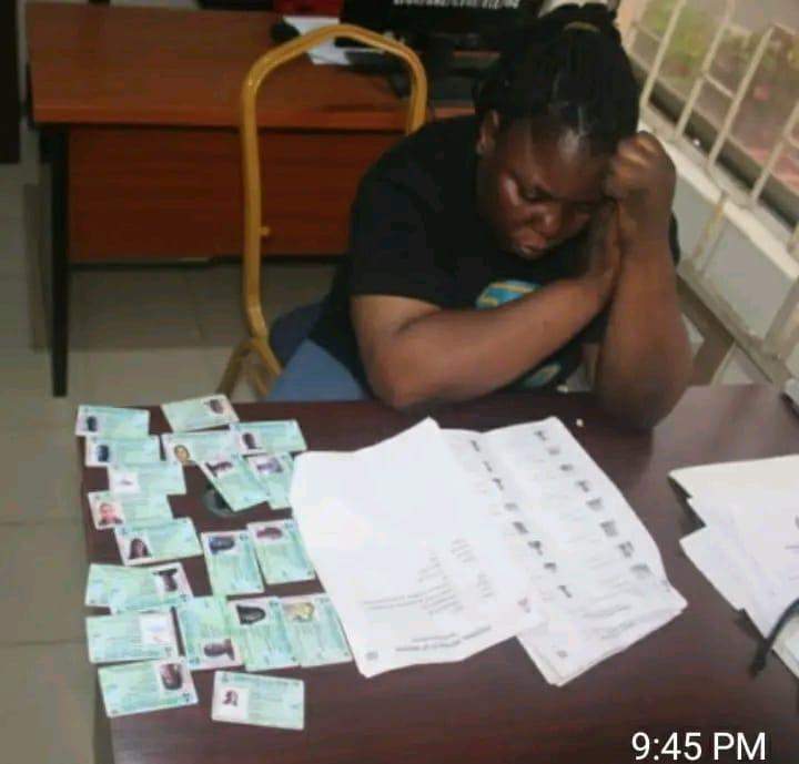 21882 nigeriaelections2023 73 year old woman two others arrested with 20 pvcs in benin