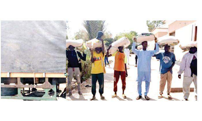 22652 nscdc arrests 19 suspects for stealing bags of rice
