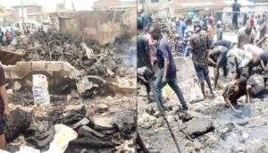 26477 buhari sanwo olu others mourn as hoodlums kill guard burn shops