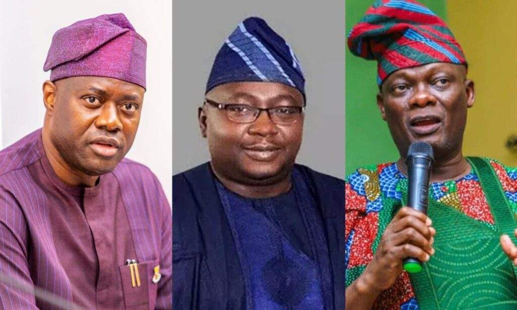 30076 oyo 2023 makinde folarin adelabu in three horse race