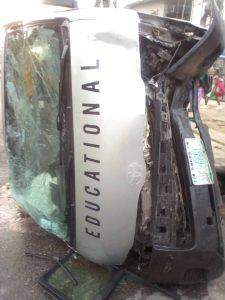 30353 children injured as school bus summersaults in lagos
