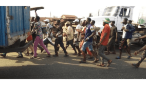 34394 ondo youths protest kidnap of community residents