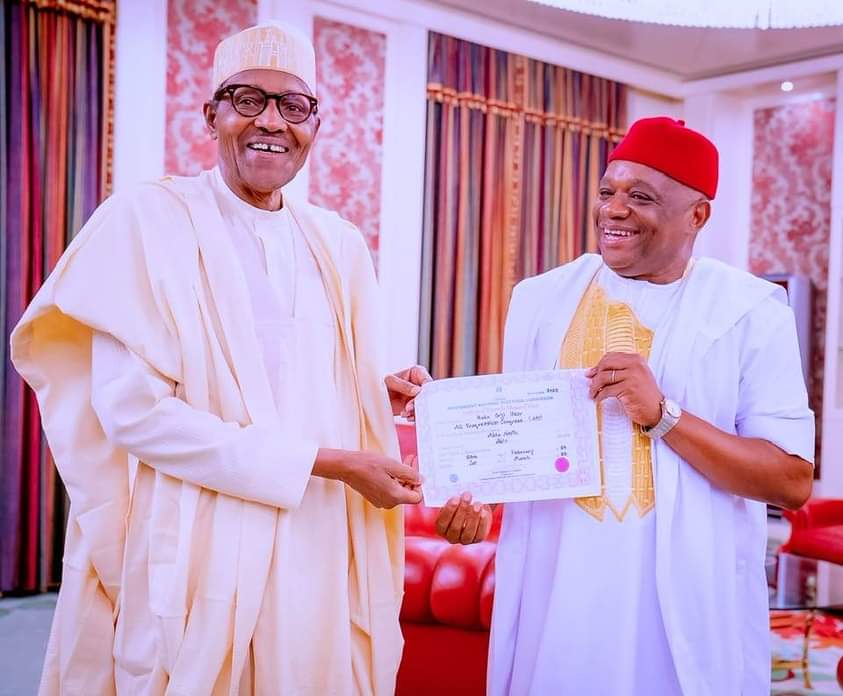 36583 senate presidency kalu visits buhari reveals intention
