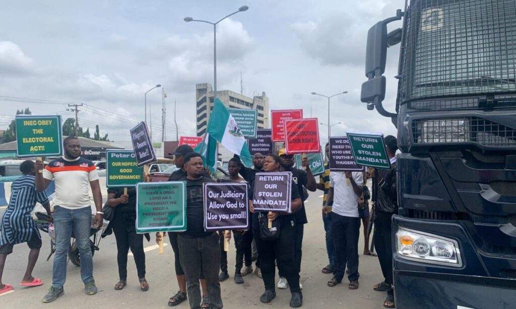 37251 obedients in rivers stage protest over outcome of presidential election 37251 obedients in rivers stage protest over outcome of presidential election