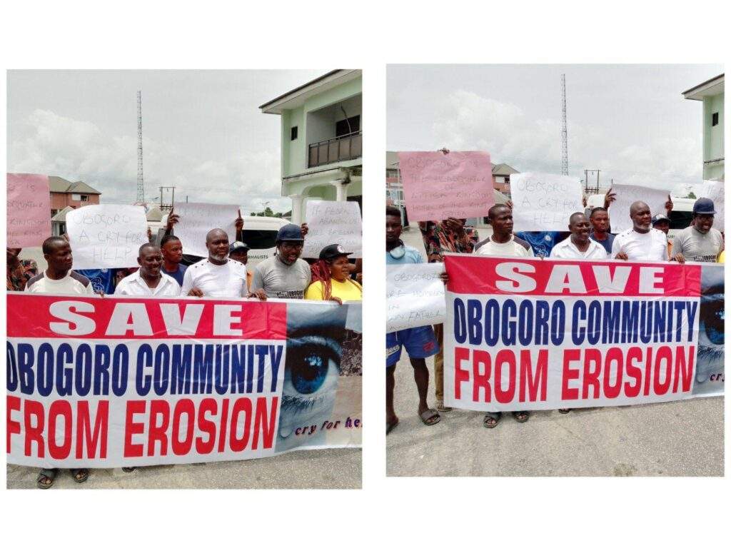 37343 landlords residents protest as coastal erosion wreaks havoc in bayelsa