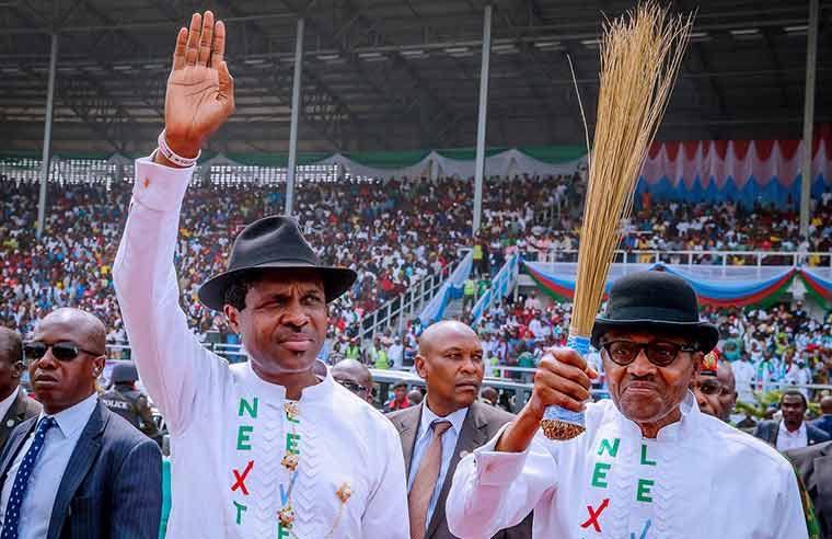 38351 rivers apc gov candidate cole others protest at inec office