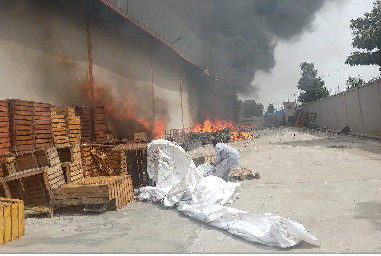 39411 fire guts warehouse in lagos