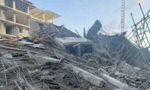 45184 journalists denied access to banana island collapsed building site