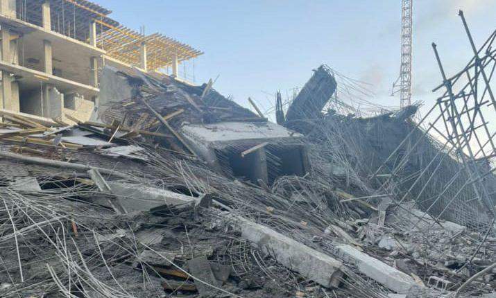 45184 journalists denied access to banana island collapsed building site