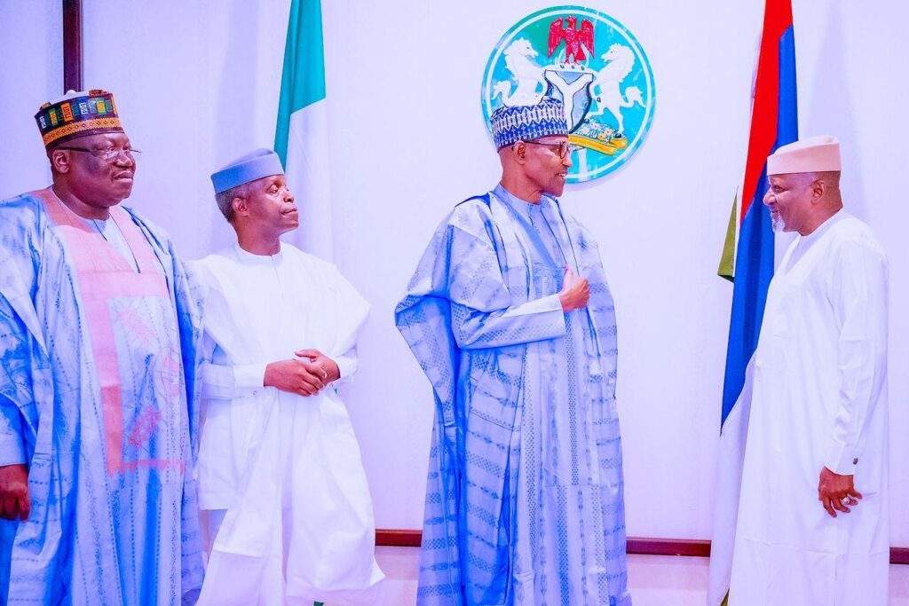 50063 pictorial transport minister others pay buhari sallah homage