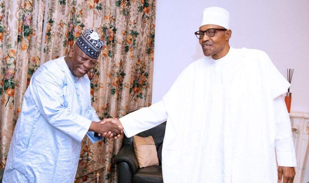55223 yari meets buhari says north deserves senate presidency