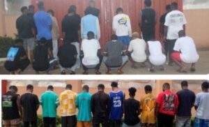 57009 efcc apprehends 34 suspected yahoo boys in delta community