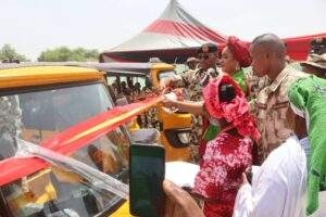 58567 naowa chairperson launches tricycle shuttle service in barrack