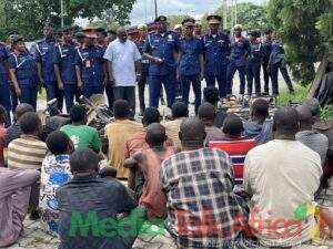 61540 21 alleged illegal miners arrested by nscdc in cross river state