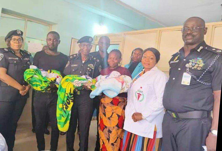 62403 enugu policemans wife breaks record delivers triplets