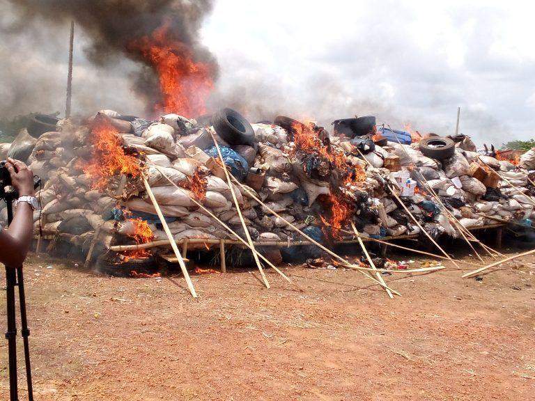 65998 ndlea destroys illicit drugs weighing over 23000kg in enugu