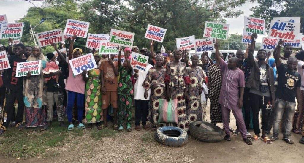 66417 good governance for better nigeria leads activists in peaceful protest for fairness in presidential tribunal verdict