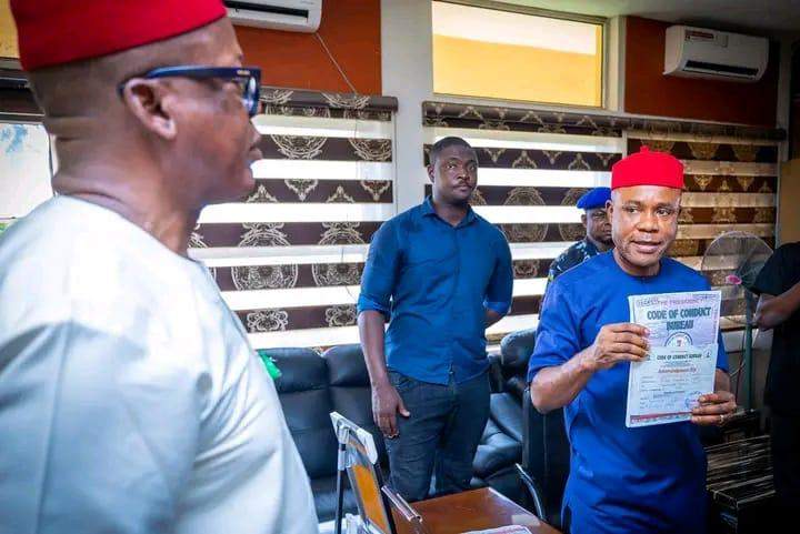 66794 enugu governor elect peter mbah declares assets and stresses the importance of the rule of law