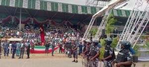 68057 tight security presence in ibadan as governor makinde takes oath of office for second term