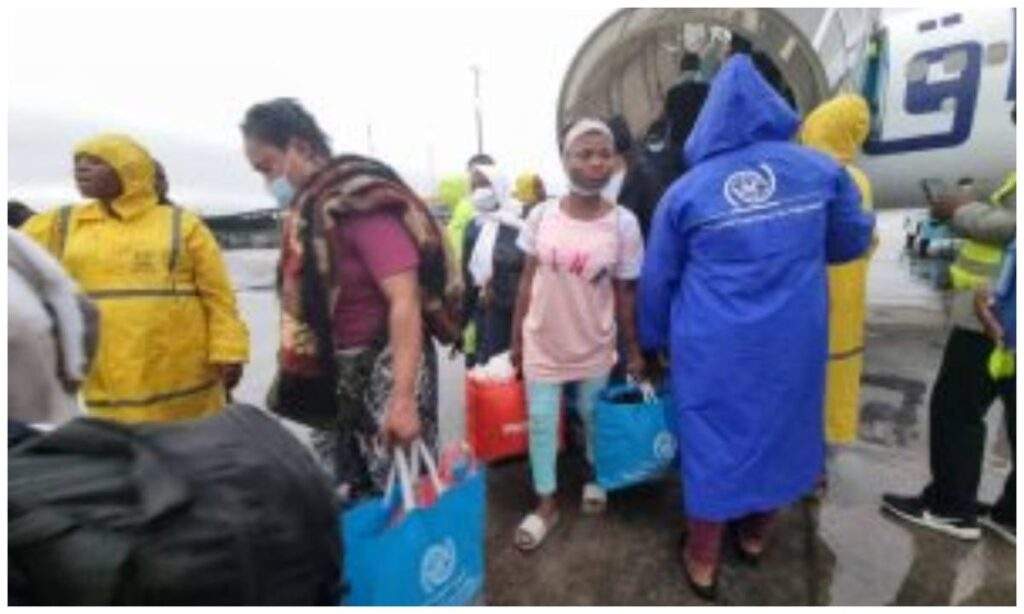 70839 nema receives 108 nigerian returnees from libya
