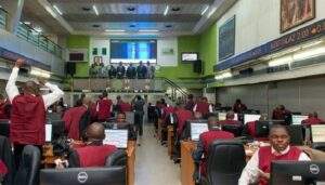 75787 nigerias stock market starts the week on a positive note