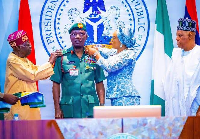88086 tinubu decorates new service chiefs charges them on teamwork