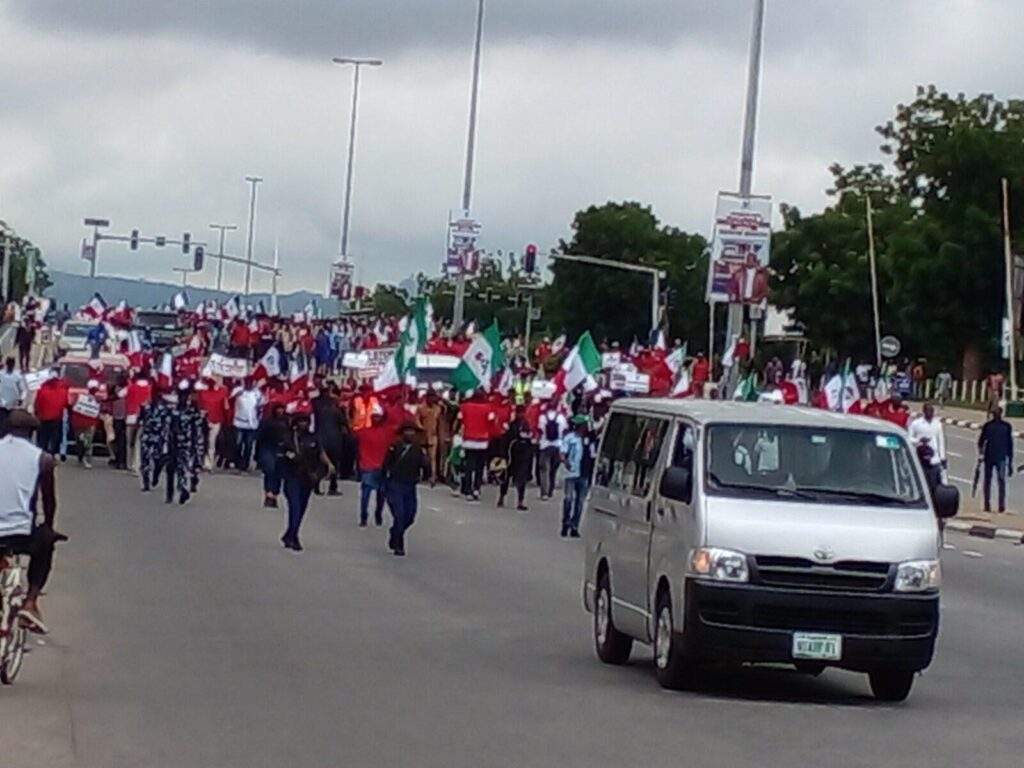 88722 subsidy removal protest grounds fct as over 5000 storm national assembly