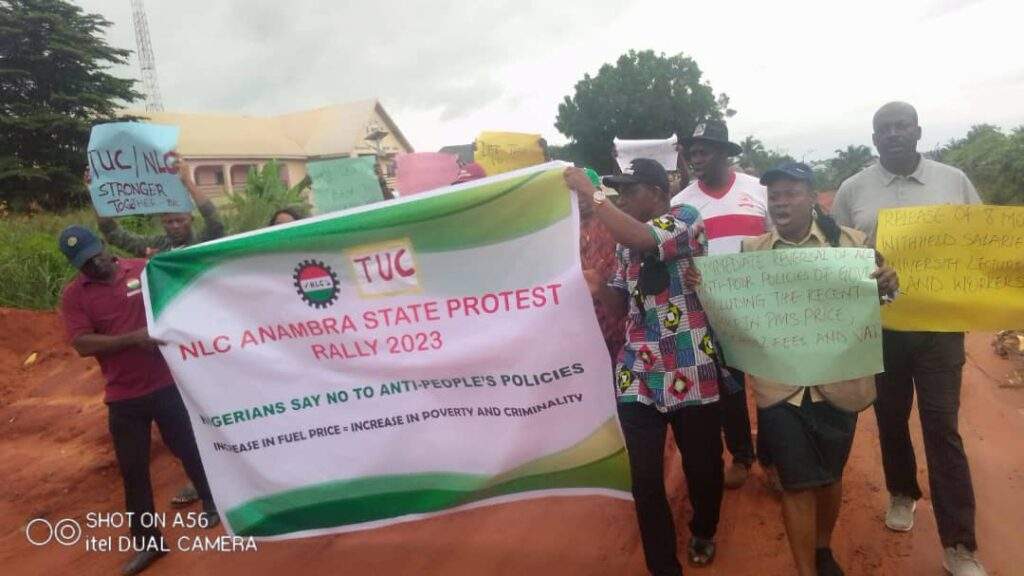 88842 fuel subsidy removal anambra oyo states participate in nationwide protest
