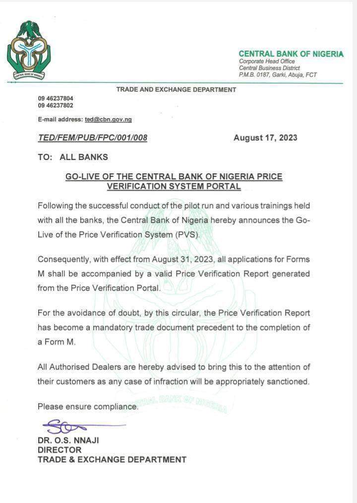94667 cbn launches price verification system portal to streamline importation process