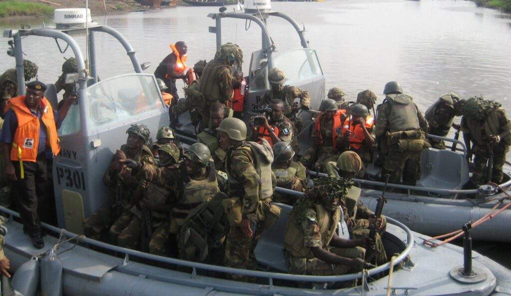 99913 troops conduct operations against oil thieves in imo delta