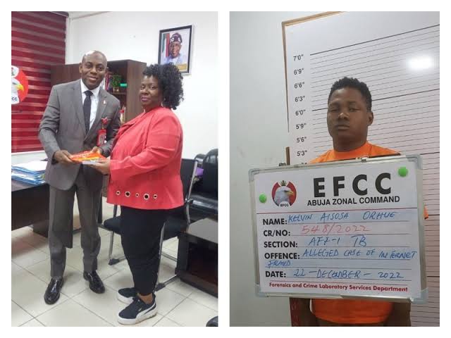 102990 efcc returns n19m house lexus car to american lady after botched love scam by yahoo boy