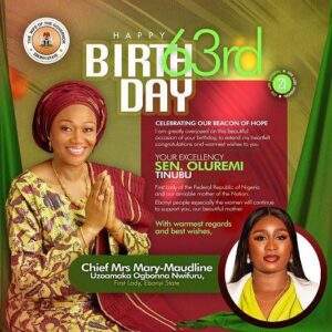107894 ebonyi state governors wife extols senator oluremi tinubu on her 63rd birthday