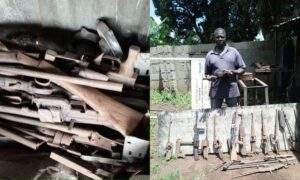 107939 troops uncover gun manufacturing factory in kaduna recover array of dangerous weapons