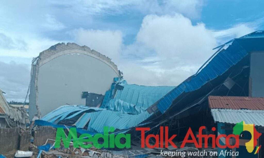 112518 tragedy strikes as dunamis church collapses in benue claiming the life of a pastor