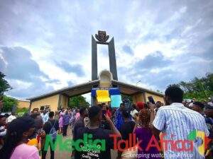112557 oau students protest hike in tuition charges block access to campus