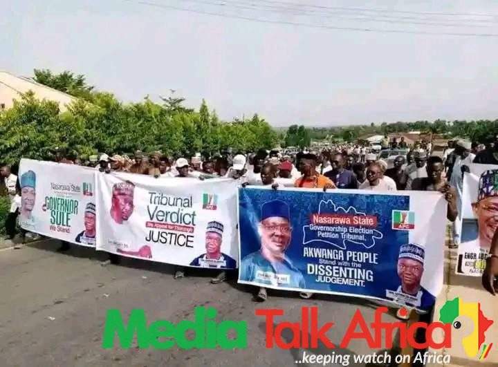 115867 protest erupts in nasarawa state following governor sules removal