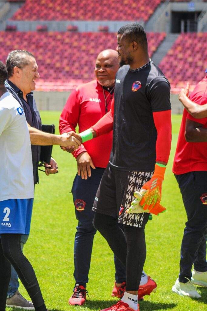 Peseiro watches Chippa United goalkeeper Nwabili for AFCON