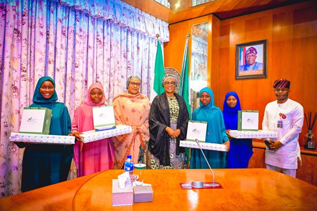 Remi Tinubu receives 4 rescued female students of Federal University