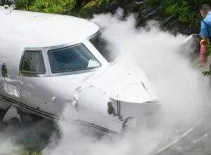 10 Escape Death As Private Jet Crash Lands At Ibadan Airport 300x221