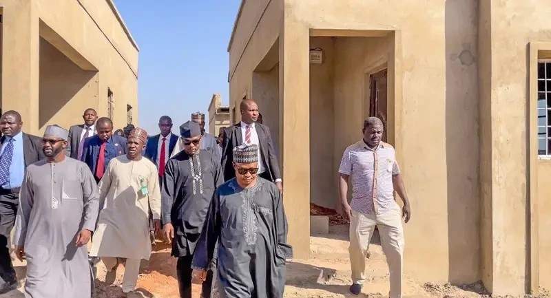 Gov Sani inspects Qatars 500000 housing project for indigent persons