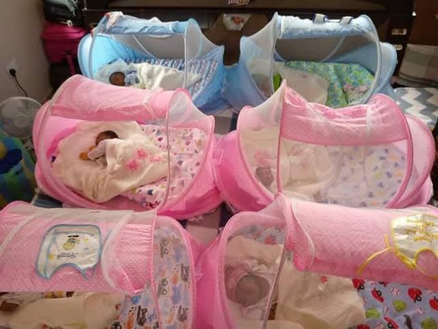 Woman welcomes sextuplets in Abuja after 13 years of childlessness