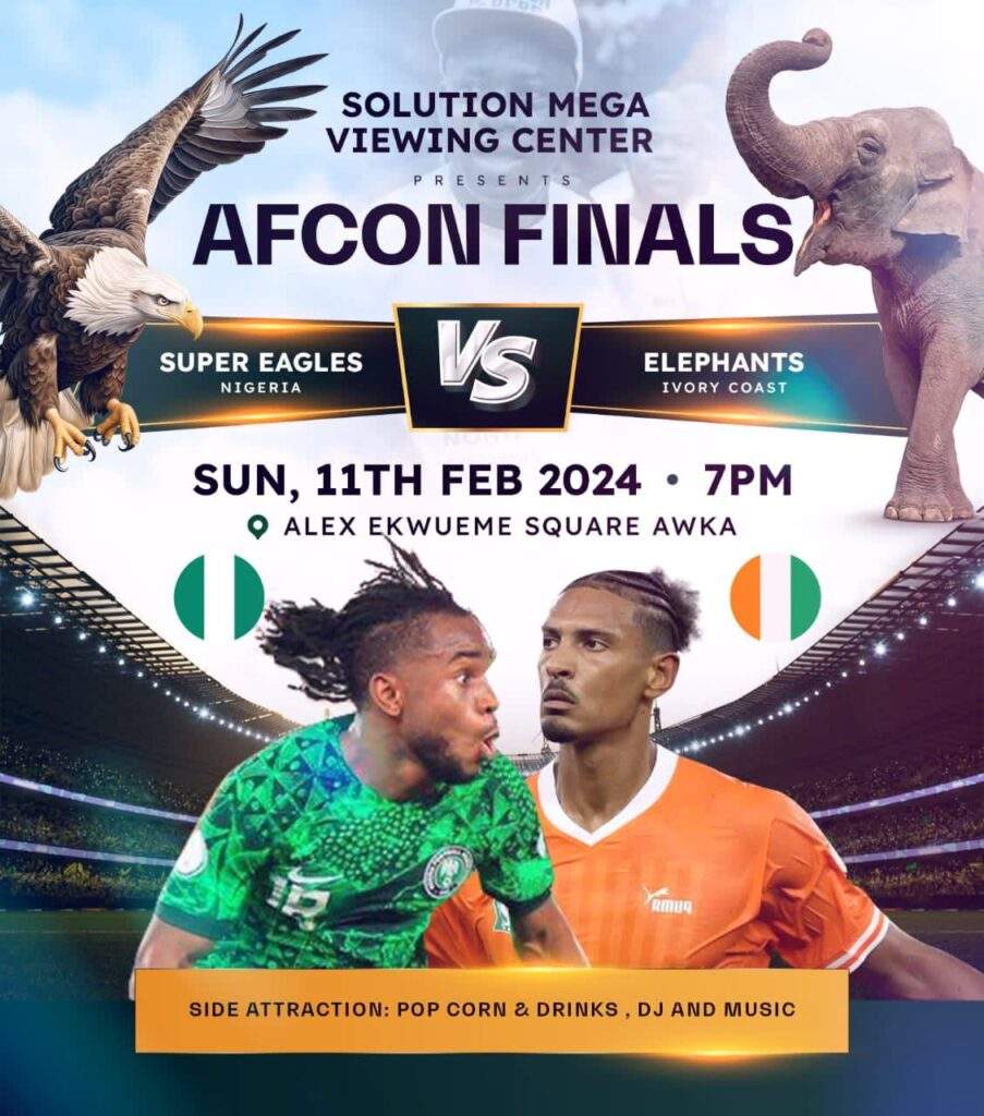 AFCON final Soludo sets up viewing centre in Anambra promises
