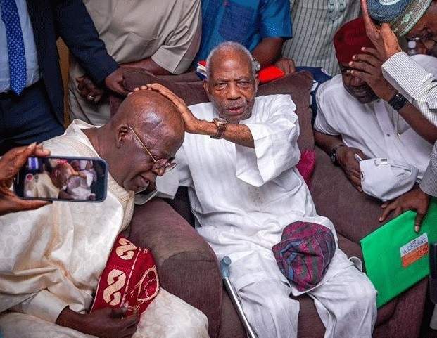 Heavy security as Tinubu visits Afenifere leader Pa Fasoranti —