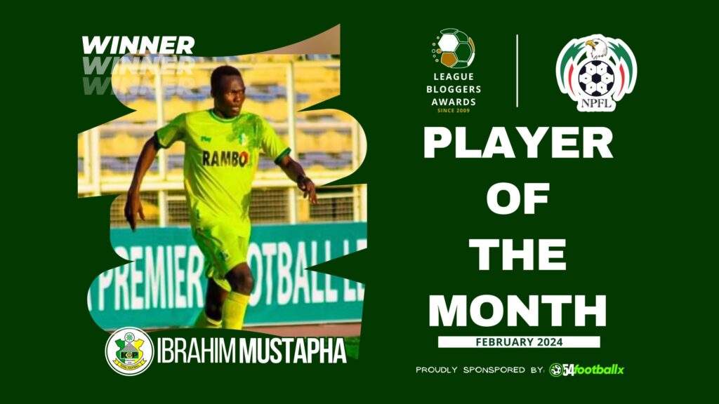 Ibrahim Mustapha Wins NPFL Player of the Month Bayelsa United