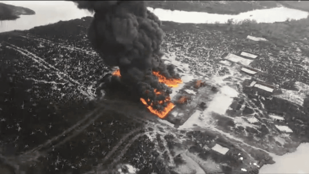 illegal refineriess bombed