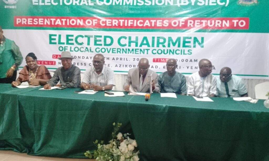 BYSIEC Issues Certificates of Return to PDP Winners in Bayelsa